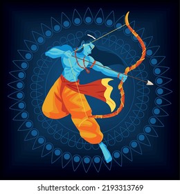 lord rama deity with bow and arrow