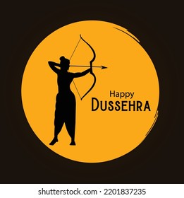 Lord Rama Happy Dussehra Navratri Festival Celebration India Holiday Background
