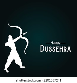 Lord Rama Happy Dussehra Navratri Festival Celebration India Holiday Background
