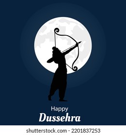 Lord Rama Happy Dussehra Navratri Festival Celebration India Holiday Background
