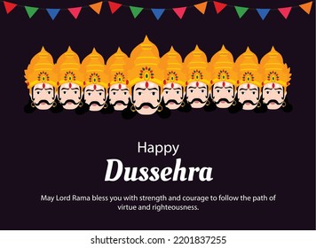 Lord Rama Happy Dussehra Navratri Festival Celebration India Holiday Background
