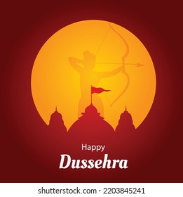 Lord Rama Happy Dussehra Navratri Festival Celebration India Holiday Background