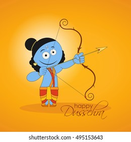 Lord Rama killing Ravana for Hindu festival Dussehra that celebrates the victory of good over evil