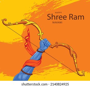 Lord Rama in Ram Navami background