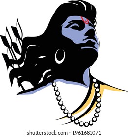 LORD RAMA VECTOR ART ILLUSTRATION 