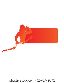 Lord Rama vector graphic bow and arrow illustration design.