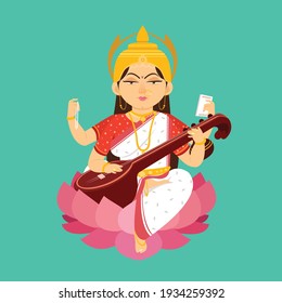 Lord Saraswati a indian goddesses 