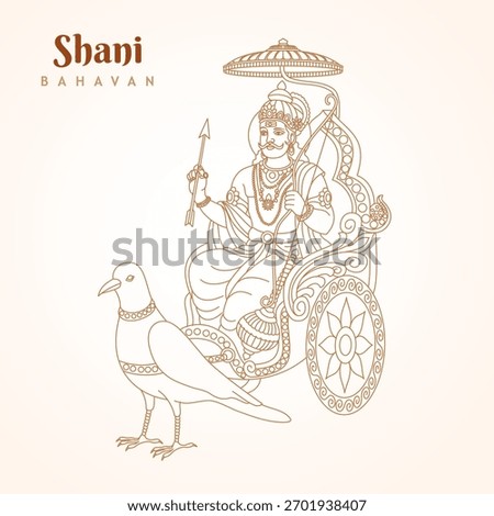 Lord Shani Dev Indian Hindu God, significance of saturn in horoscope, god of justice riding on crow