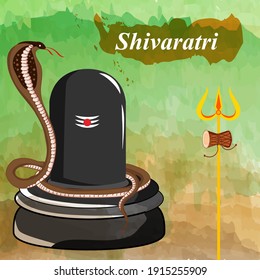 Lord Shiva the Hindu God for religious Shivratri background in vector