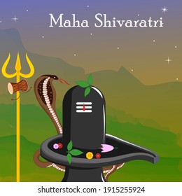 Lord Shiva the Hindu God for religious Shivratri background in vector