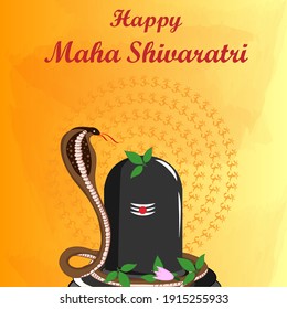 Lord Shiva the Hindu God for religious Shivratri background in vector