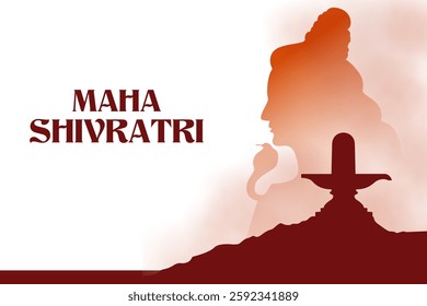 Lord Shiva the Hindu God for religious Shivratri background in vector