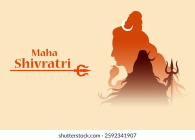 Lord Shiva the Hindu God for religious Shivratri background in vector