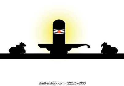 Lord Shiva Lingam With Nandi.