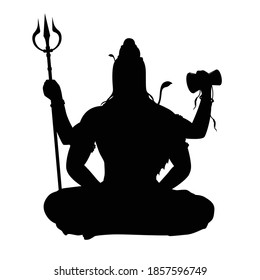 Vector de silueta Shiva 