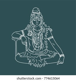 Lord Shiva sitting in meditation