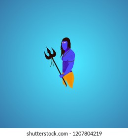 Lord shiva vector illustrated design mahadev.