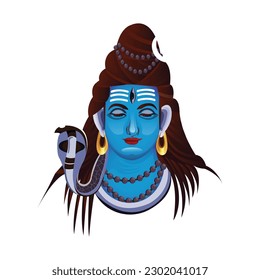 Lord shivji vector illustration on white background