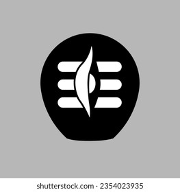 Lord Shivlinga vector icon with black color.