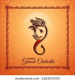 Lord Shree Ganesh Chaturthi vector icon for festival decoration cards and social media template  