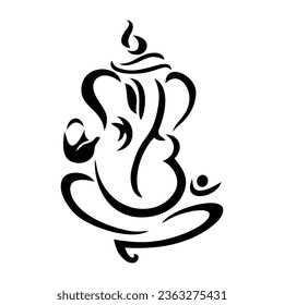 Lord Shree Ganesh Vektorsymbol für Festivaldekorationskarten und Vorlage für soziale Medien  