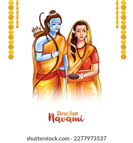  Lord shree ram navami festival wishes card background