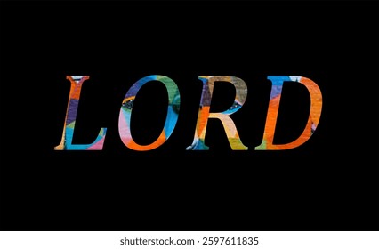 Lord Text Effect Design Black Background