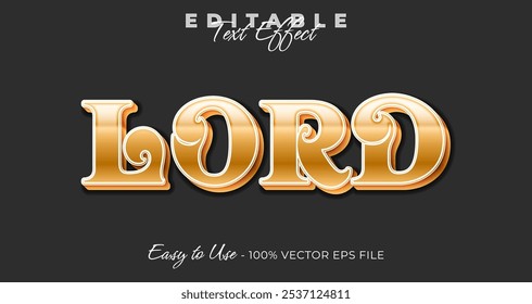 Lord typography stylish editable text effect