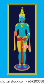 LORD VISHNU IN BLUE AURA