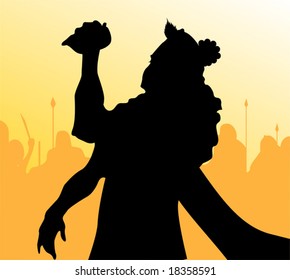 lord Vishnu with shank	