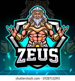 The lord of zeus mascot. esport logo design