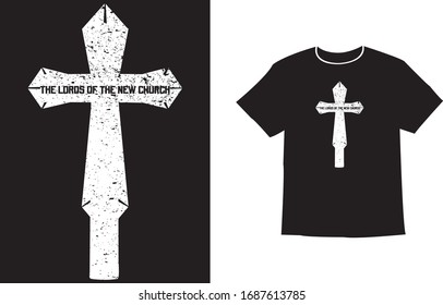 The Lords Of The New church t shirts, Church graphic design template, symbol and typographic elements. church, illustration vector T-shirt print concept.