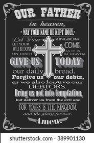 The Lord's Prayer. Literal design. vector illustration.