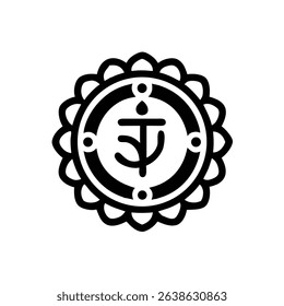 lord-Vishnu-s-Sudarshan-chakra icon vector illustration style