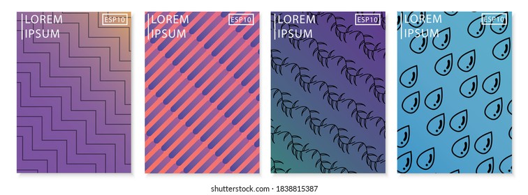 Lorem abstract wallpaper and background. Cool blue and yellow shape smooth.Graphic draw design.Design ESP10