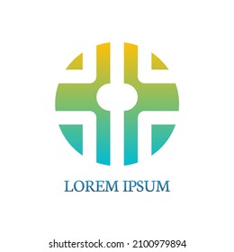 lorem ipsum abstract vector logo with unique circle concept