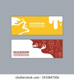 lorem ipsum banner, abstract background collection milk promotion poster