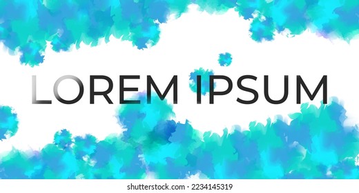 Lorem ipsum. Fondo de la barra azul de pintura verde