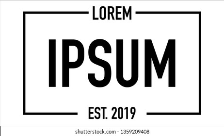 Lorem Ipsum Established Date On White Background Vector