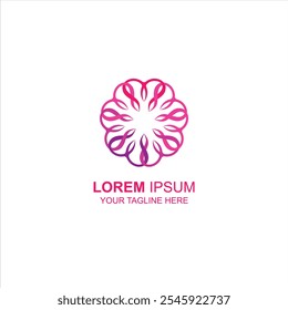 ícone de flor lorem ipsum com ilustração vetorial criativa