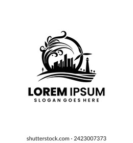 lorem ipsum line art logo 