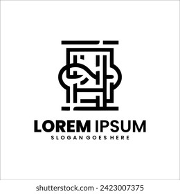 lorem ipsum line art logo 