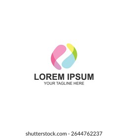 conception logo lorem ipsum pour l'identité de la marque ou l'entreprise avec illustration vectorielle créative