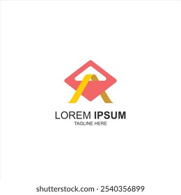 lorem ipsum logo a initial icon with creative vector illustration