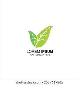 lorem ipsum logo leaf icon with creative vector illustration