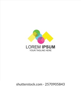 lorem ipsum logo m icon for company or business identity with creative illustration