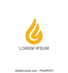 lorem ipsum logo vector yellow flame 