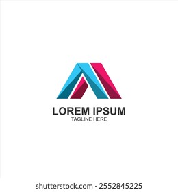 Icono inicial de lorem ipsum ma con ilustración de Vector creativo