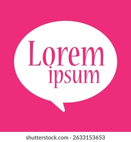 lorem ipsum mensagem popup megaphone no fundo branco ícone vetor
