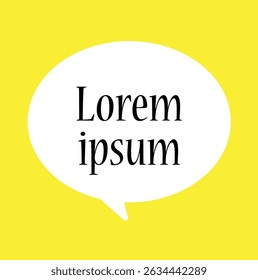 lorem ipsum mensagem popup megaphone no fundo branco ícone vetor